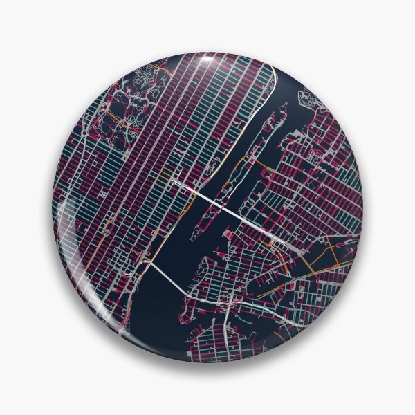 Artikelvorschau, New York, NY Karte Rot und Blau entworfen und verkauft von ac-aguilera.