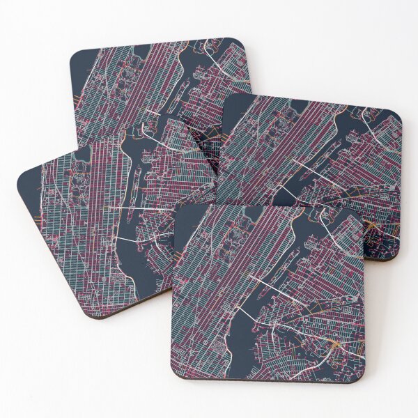Item preview, New York, NY Map Red and Blue designed and sold by ac-aguilera.