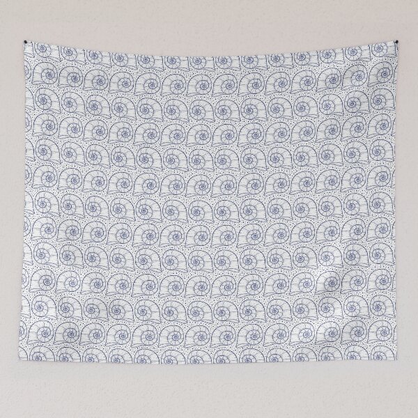 Item preview, Beautiful Line Art Seashells Seamless Surface Pattern Design designed and sold by ZaryaKiqo.