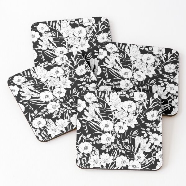 Item preview, Black and white flowers designed and sold by Olga Shashok.