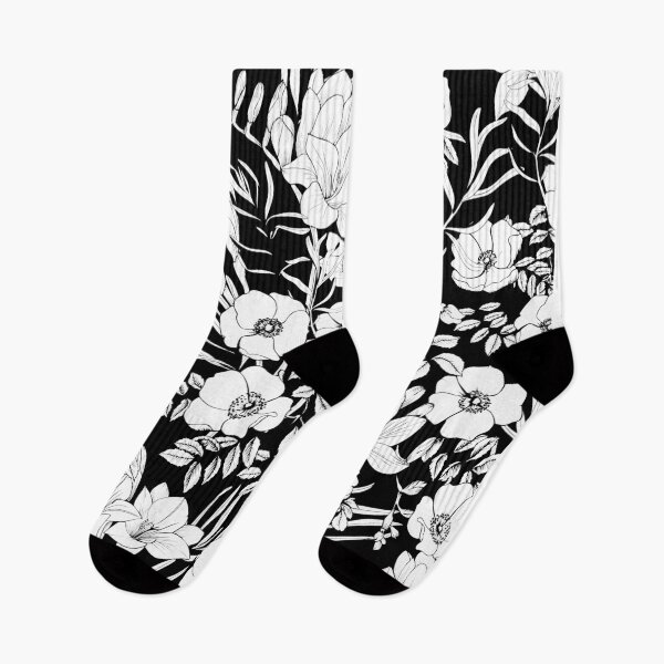 Item preview, Black and white flowers designed and sold by Olga Shashok.