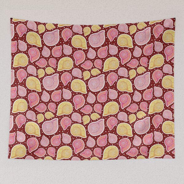 Item preview, Beautiful Line Art Seashells Seamless Surface Pattern Design designed and sold by ZaryaKiqo.