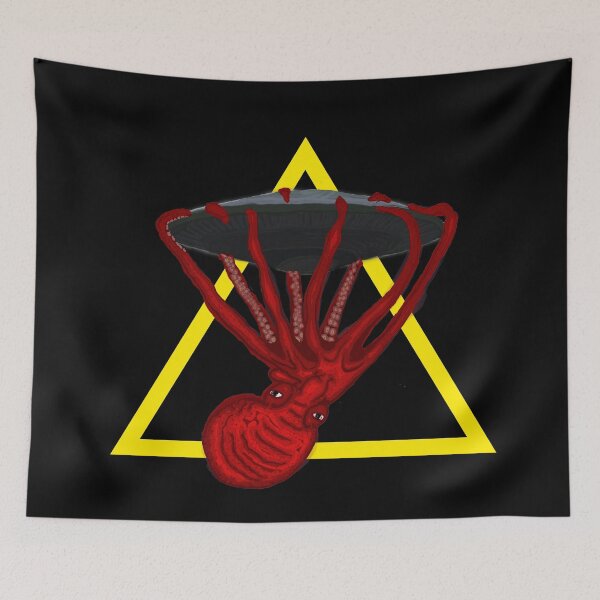 Item preview, Aliens and Octopuses Triangle designed and sold by StevenElliot.