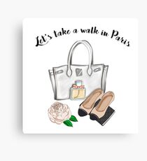 "Let's take a walk in Paris" Canvas Print
