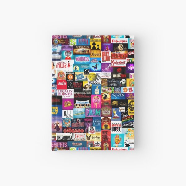 Broadway Show Logo Collage Hardcover Journal