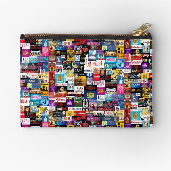 Broadway Show Logo Collage Zipper Pouch