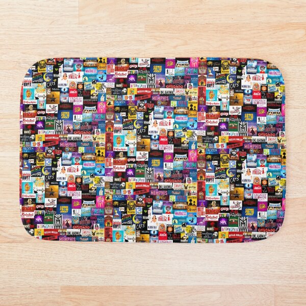 Broadway Show Logo Collage Bath Mat