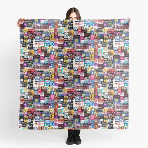 Broadway Show Logo Collage Scarf