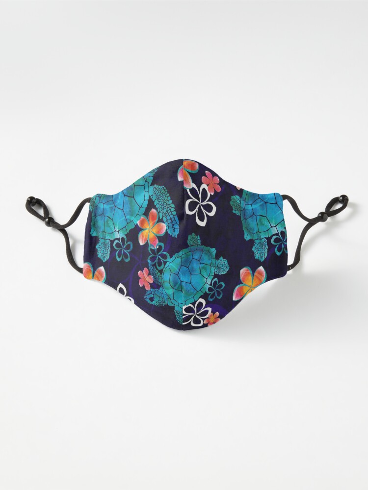 Alternate view of Sea Turtle with Flowers Mask