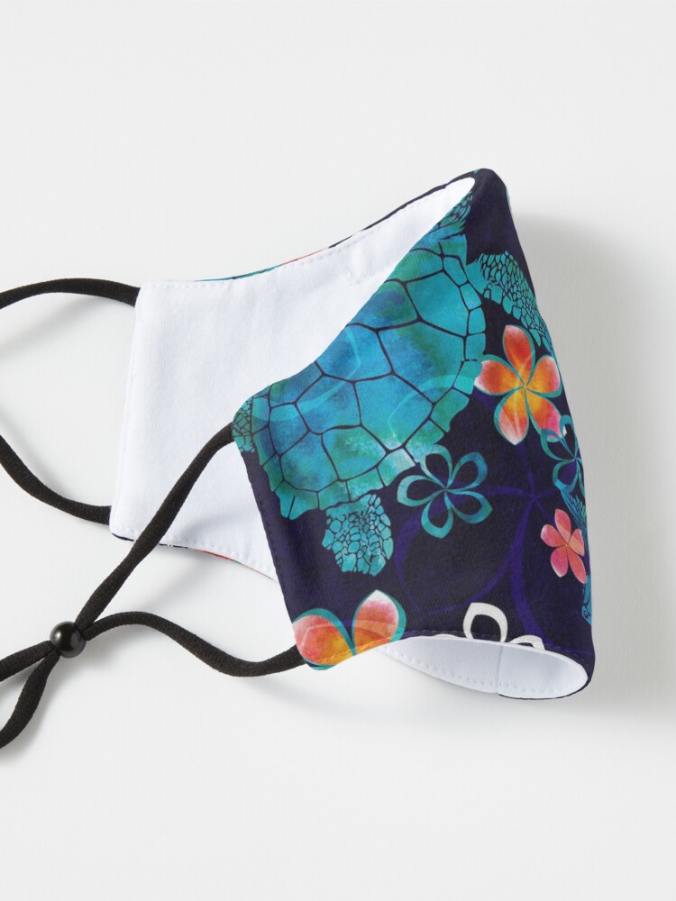Alternate view of Sea Turtle with Flowers Mask