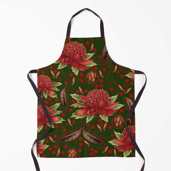 Item preview, beautiful Waratah flower and seeds pattern designed and sold by Kestrelle.