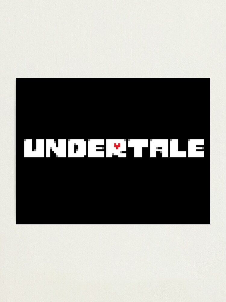 Undertale Logo Photographic Print By Basedputnam Redbubble
