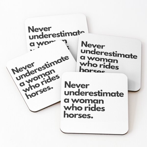 Item preview, Never Underestimate a Woman Who Rides Horses designed and sold by HorseLifeCo.