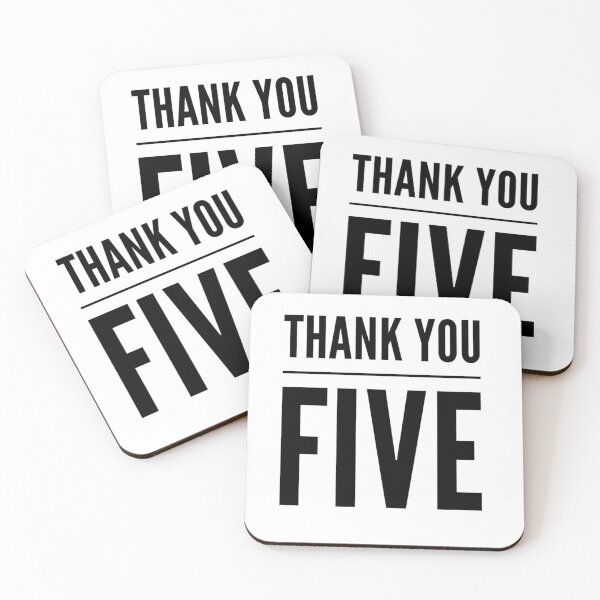 Item preview, "Thank You, Five" designed and sold by BroadwayDesignz.