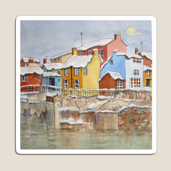 Snow on the Rooftops Magnet