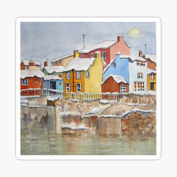 Snow on the Rooftops Sticker