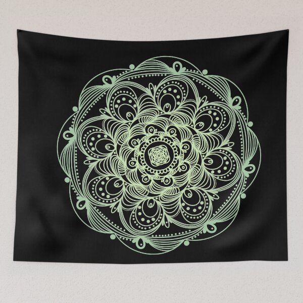 Item preview, Pastel Green Burst Mandala designed and sold by Stacia Boyd.