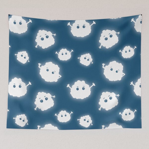 Item preview, fluffy happy cloud pattern designed and sold by Sara Frane.