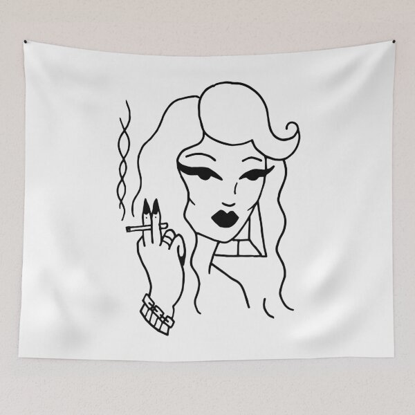 Item preview, Girl with cigarette designed and sold by h-and-c.
