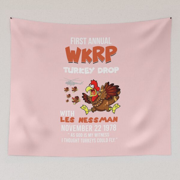 Item preview, First annual WKRP Turkey Drop Raglan Shirt designed and sold by ShopIconicTees.