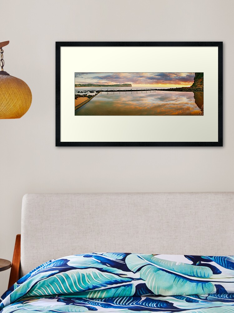 Thumbnail 2 of 7, Framed Art Print, MacMasters Beach Sea Pool, New South Wales, Australia designed and sold by Chockstone.