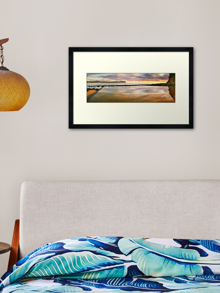 Thumbnail 2 of 7, Framed Art Print, MacMasters Beach Sea Pool, New South Wales, Australia designed and sold by Chockstone.