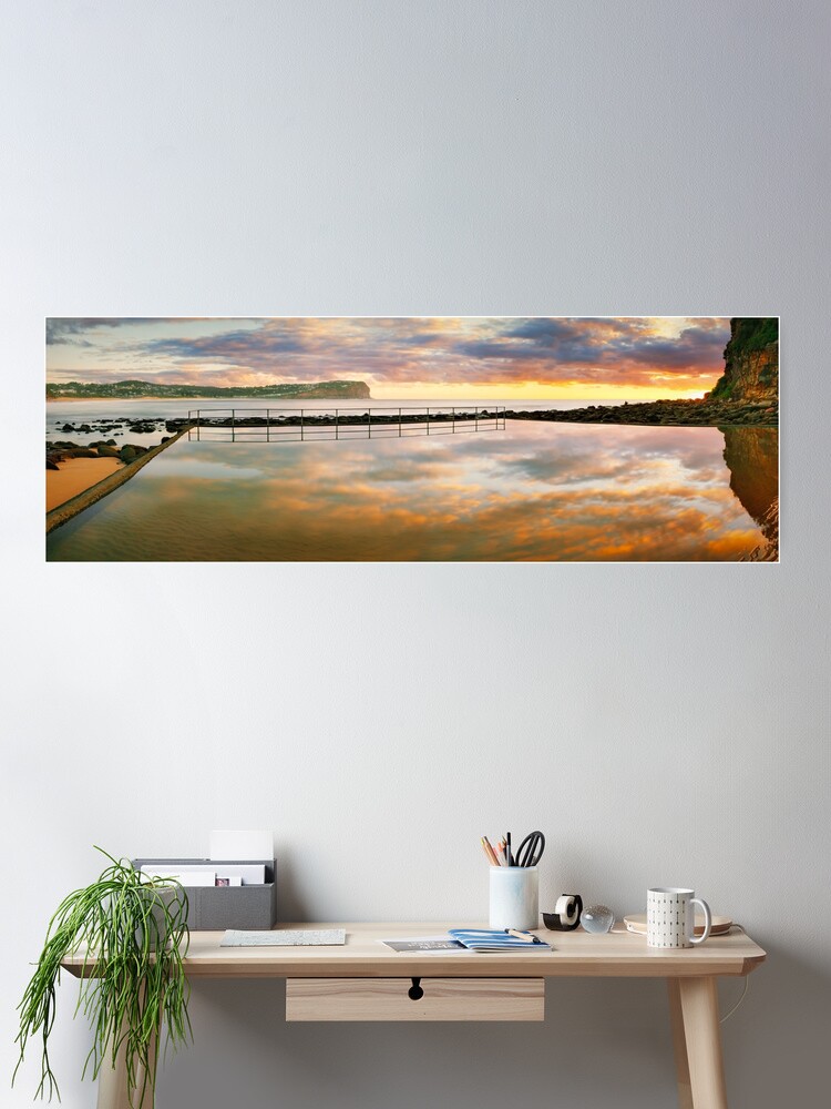Thumbnail 2 of 3, Poster, MacMasters Beach Sea Pool, New South Wales, Australia designed and sold by Chockstone.