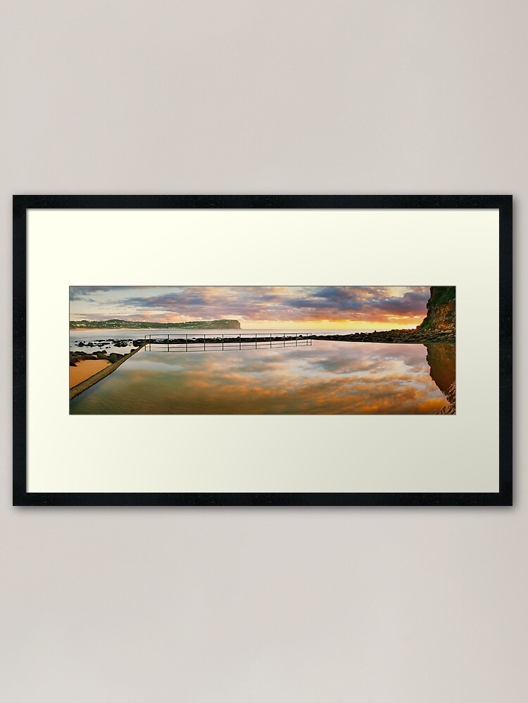 Thumbnail 1 of 7, Framed Art Print, MacMasters Beach Sea Pool, New South Wales, Australia designed and sold by Chockstone.