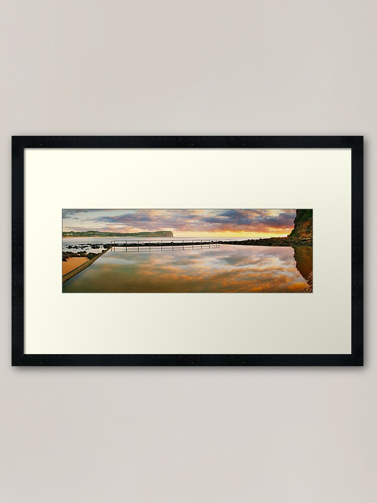 Thumbnail 1 of 7, Framed Art Print, MacMasters Beach Sea Pool, New South Wales, Australia designed and sold by Chockstone.