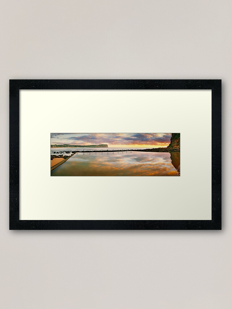 Thumbnail 1 of 7, Framed Art Print, MacMasters Beach Sea Pool, New South Wales, Australia designed and sold by Chockstone.