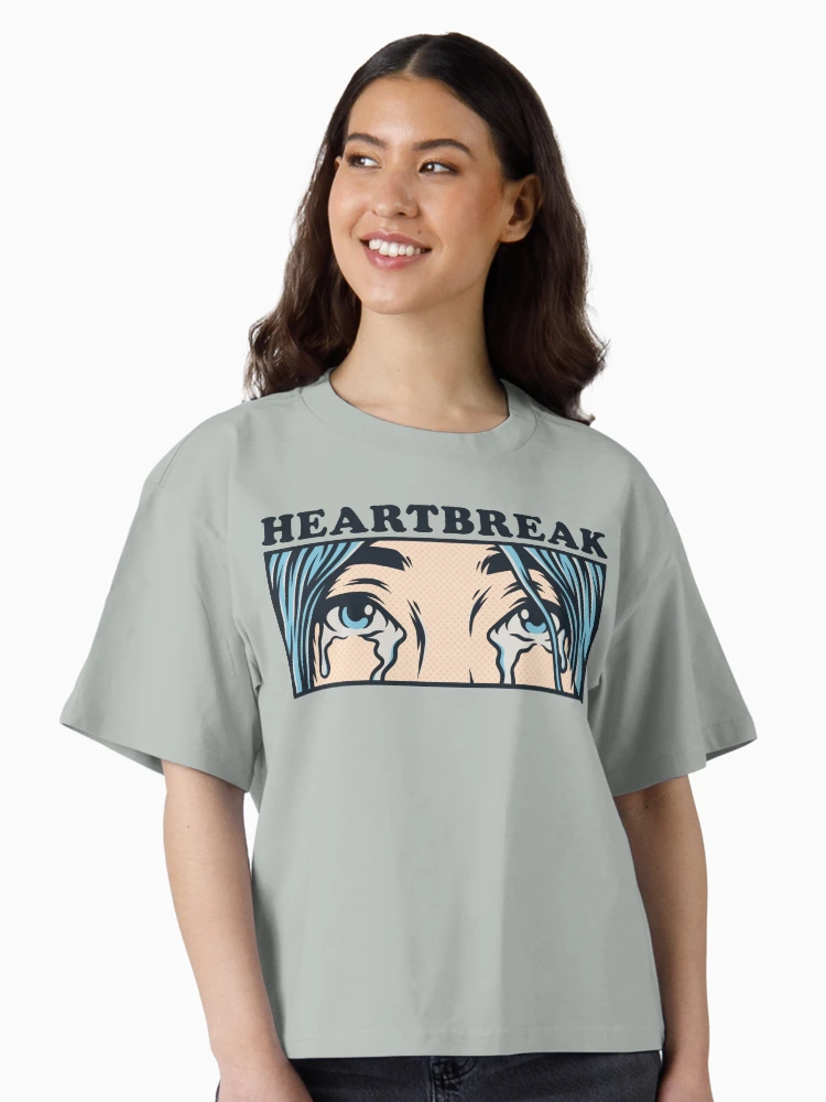Thumbnail 2 of 4, Boxy T-Shirt, Heartbreak Sticker designed and sold by PatternSquare.