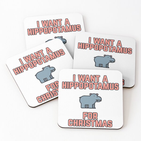 Item preview, I Want A Hippopotamus for Christmas designed and sold by Albatrozz.