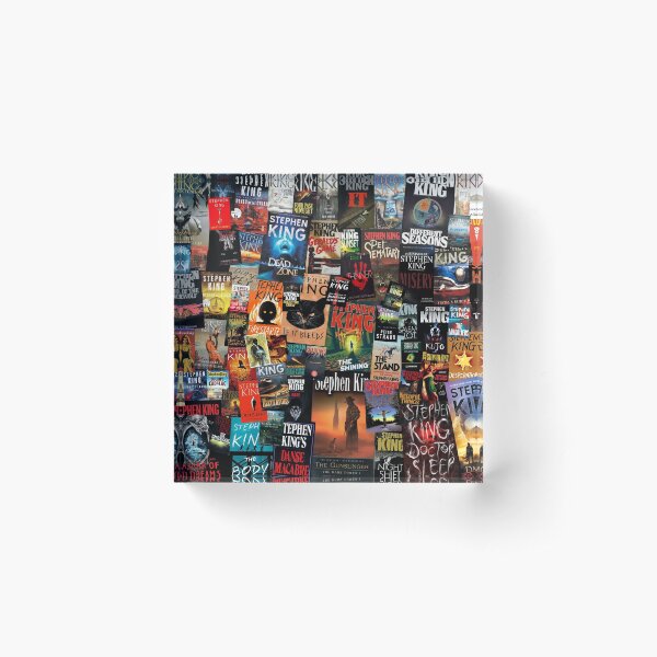 The Full Collection of Stephen King Books Acrylic Block