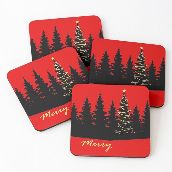 Item preview, Merry Pine Trees in Red designed and sold by RamiBeans.