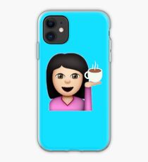 White Girl And Coffee Emoji Iphone Cases Covers Redbubble