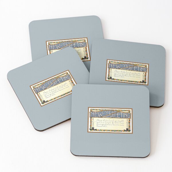 Item preview, Art deco New Year Greeting designed and sold by aapshop.