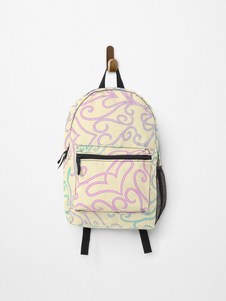 Thumbnail 1 of 3, Backpack, Spring Swirls designed and sold by cyleki.
