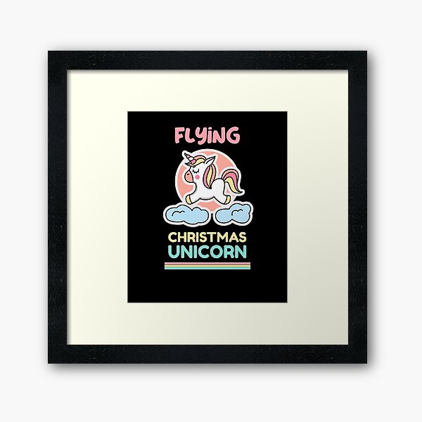 Item preview, Flying Christmas Unicorn designed and sold by AmberSiraj.