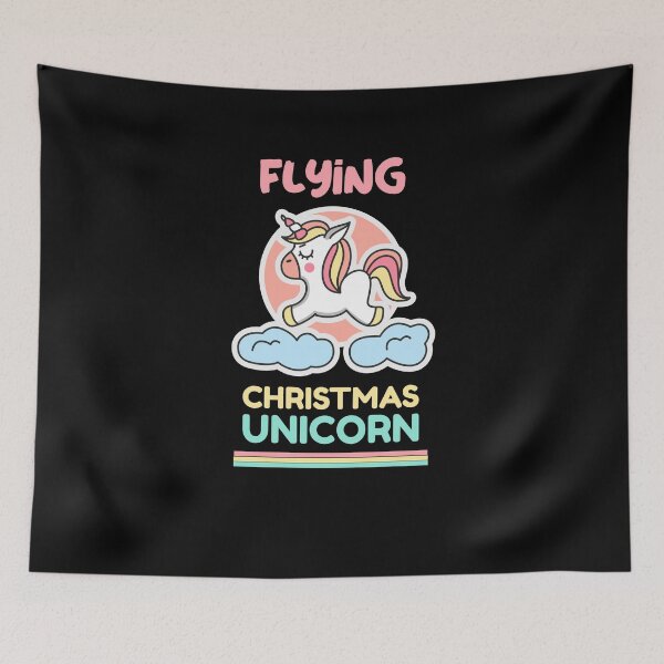 Item preview, Flying Christmas Unicorn designed and sold by AmberSiraj.