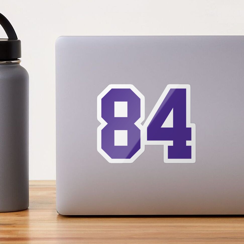 Eighty-Four Jersey Number Sports 84 Sticker for Sale by HelloFromAja