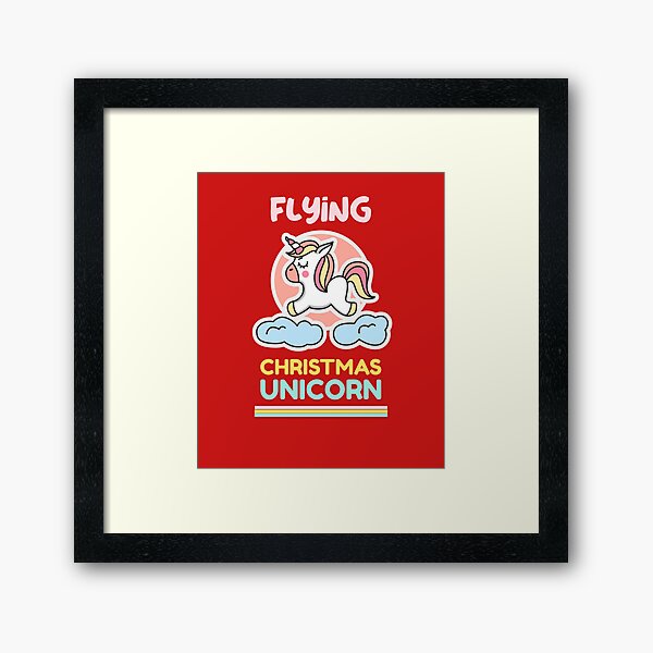 Item preview, Flying Christmas Unicorn designed and sold by AmberSiraj.