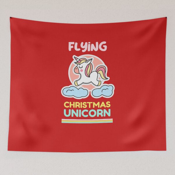 Item preview, Flying Christmas Unicorn designed and sold by AmberSiraj.