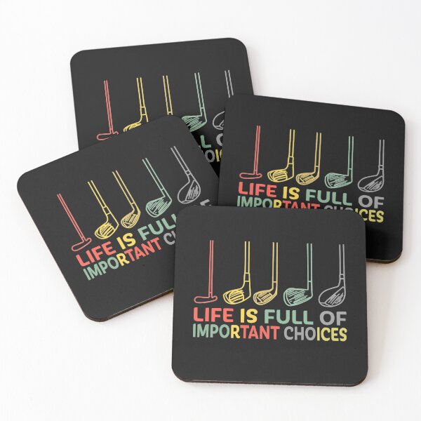 Item preview, Funny Life is Full Of Important Choices Golf Gift designed and sold by GaleBerry.