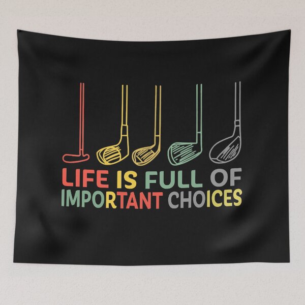 Item preview, Funny Life is Full Of Important Choices Golf Gift designed and sold by GaleBerry.
