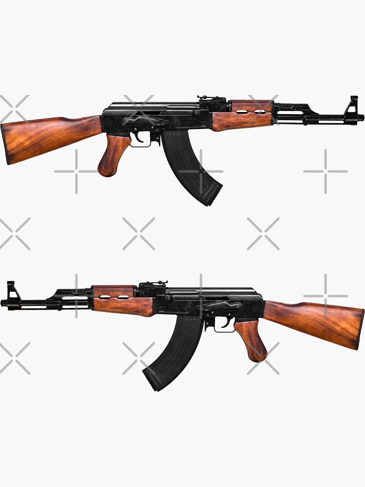 2x) AK-47 Cell Phone Sticker Mobile AK47 Kalashnikov