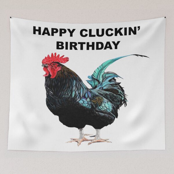 Item preview, HAPPY CLUCKIN' BIRTHDAY - HAPPY BIRTHDAY - COCKEREL designed and sold by IslesArt.