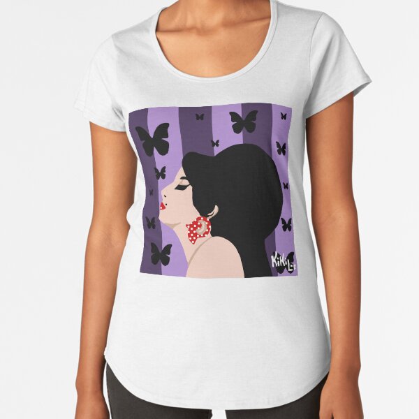 Amy Winehouse Camiseta premium de cuello ancho
