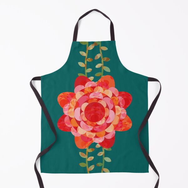 Item preview, Red Climbing Roses on Warm Teal (pattern) designed and sold by PaisleyMcNoodle.