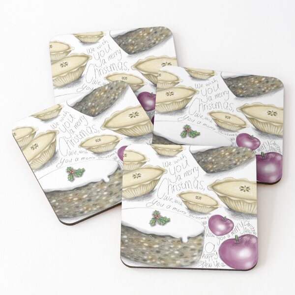 Item preview, Christmas Cake, Plums and Fruit Mince Pies  designed and sold by Cherie Roe Dirksen.