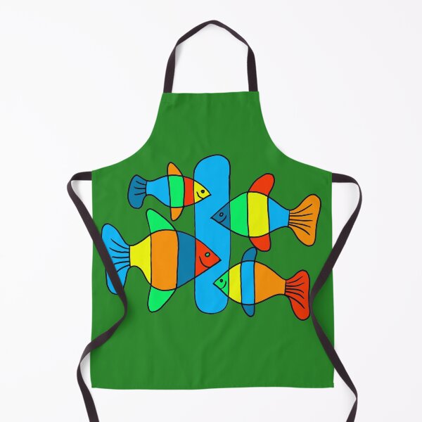Item preview, 4 Fish - Black lines on green Board designed and sold by Istvan Ocztos.